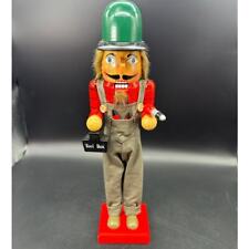 Nutcracker Construction Worker Handyman Tools Box 2014 14 inches Green Hat