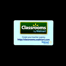 Walmart Teachers Classrooms NEW COLLECTIBLE GIFT CARD $0 #8745