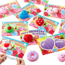 Valentines Day Gift Cards with Mochi Squishy Toys, Kawaii Mochi