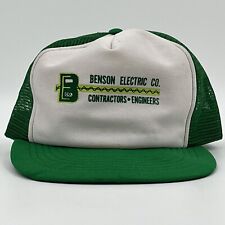 Benson Electric Contractors Engineers Hat - VTG SnapBack MeshBack Foam Cap VGUC