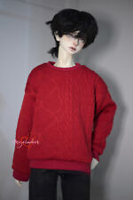 1/4 1/3 Uncle BJD Doll Clothes Red Textured Knitted Woolen Sweater Long Sleeve