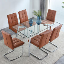 Glass Dining Table Modern Minimalist Rectangular for 4-6 Writing Table Desk - Mumbai - India