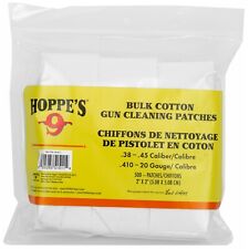 Hoppe's, Cleaning Patches, 38-45 Cal, .410-20 Gauge 500 Pack~1204S