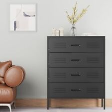 Minimalist Style Black Metal 4 Drawer Dresser,Chest of Drawers for Home ＆ Office - Mumbai - India