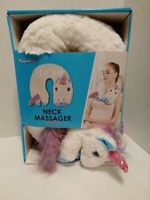 Health Touch Neck Massager Vibration White/Multicolor Unicorn Plush Polyester - Henrico - US