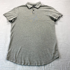 Cuts Clothing Curve Hem Polo Shirt Mens Large Gray Slim Fit Performance Golf