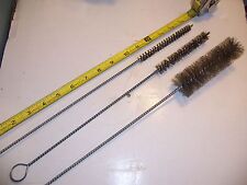 3 pc TUBE CLEANING WIRE BRUSHES STAINLESS STEEL BRUSH PIPE CLEANING NEW