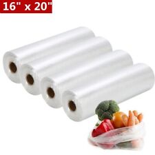 4 Rolls 16 x 20" Produce Grocery Kitchen Bags for Bread Food Fruits Storage USA"