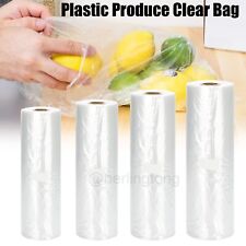 350 Plastic Produce Clear Bag On Roll Kitchen Food Fruit Storage Bread Bags USA