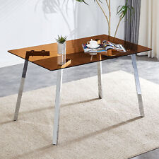 Modern minimalist style rectangular glass dining table,51 * 31.5" * 29.5 " - Mumbai - India"