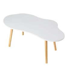 Tea Table, Living Room Center Minimalist Display Coffee Table with Cloud Shape o - Walnut - US