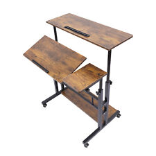 Mobile Desk Adjustable Laptop Desk With Wheels Home Office Laptop Table Cart