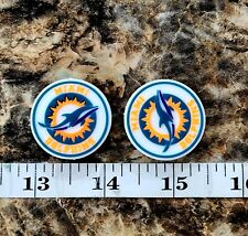 1 pc. Dolphins Miami Football Silicone Focal Bead, Beadable accessories