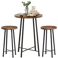 VECELO Small Bar Table and Chairs Round Bistro Sets with 2 barstools 3-Piece ... - Toronto - Canada