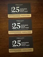FOGO DE CHAO DISCOUNT LOT OF 3 CARDS $25OFF EACH
