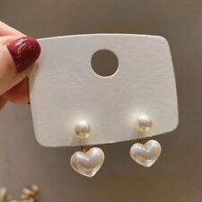 Fashion Pearl Heart Earrings Stud Drop Dangle Charms Wedding Party Jewelry Women