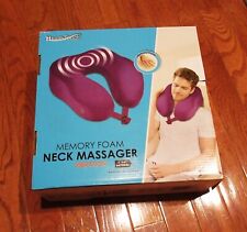 Health Touch purple memory foam vibrating neck massager open box unused - Guilford - US