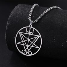 Sigil of Lucifer Pendant Necklace Wicca Quimbanda Temple Symbol Chain Necklaces