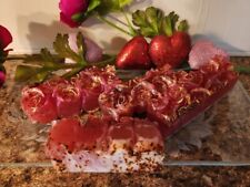 Rooibos tea soap Rose petals Soap Beautiful pink roses with gold mica