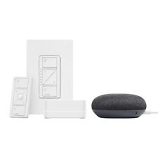 Caseta Smart Lighting Dimmer Switch Starter Kit w Google Home Mini Charcoal - US