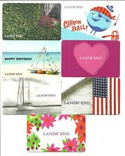 Lot of (7) Lands' End Gift Cards No $ Value Collectible Heart Pirate Flag Ship