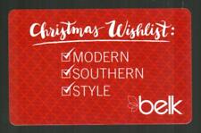 BELK Christmas Wish List ( 2016 ) Gift Card ( $0 )