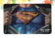 WALMART Superman ( 2006 ) Lenticular Gift Card ( $0 )