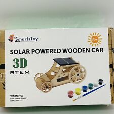 Solar Powered Wooden Car 3D Stem Project- Kids Age 6+ SmartsToy Smarts Toy New - Willow Grove - US