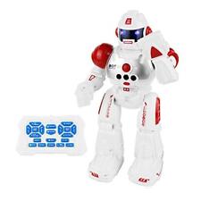 RC Robot Toy for Kids Smart Intelligent Programmable Remote Control Red - Wheaton - US