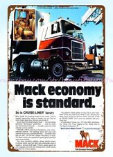 cabin decor 1977 trucking automotive truck economy is standard metal tin sign