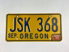 Vintage 1988 Oregon Auto License Plate Tag Garage Auto Wall Decor Collector