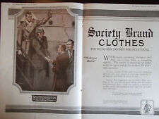 1919 Society Brand Clothes Neysa McMein Illustration 2 Full Page Advertisement