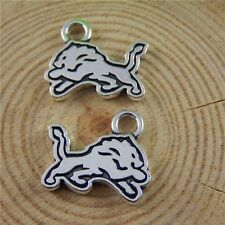 20-pack Vintage Silver Alloy Running Lion Charm 19x16mm Pendant Jewelry Findings