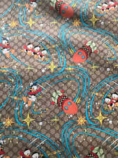 Gucci Cartoon Donald Duck Leather Fabric For Custom Shoes, Bags And Other Items