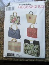 *5541 Simplicity Purse Handbag Accessories 6 Looks Sewing Pattern Uncut