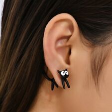 Funny Black Cat Ear Stud Earrings Stud Party Fashion Jewelry for Women Girl Gift