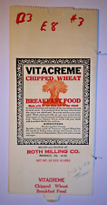 Vintage Sack Paper Bags - VITACREAM BREAKFAST FOOD, ROTH MILLING, PROSPECT PA 99