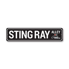 Sting Ray Alley Chevy Corvette Metal Sign Chevrolet Automotive Car Man Cave