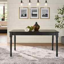 6-Person Traditional Autumn Lane Farmhouse Dining Table, Black - Voorhees - US