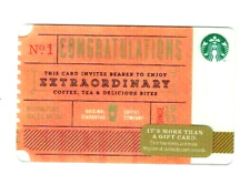 2014 STARBUCKS Gift Card Congratulations Ticket -Extraordinary Coffee - No Value