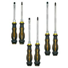 Hand Tools 6Pcs Screwdriver Set Magnetic Design Metal Construction Rubber Handle