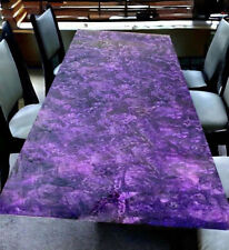 60x 30" Unique Dining Table Handmade Morden Arts Amethyst Gemstone Table Decors"