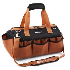 WILAXI PRO 16 Inch Tool Bag​ with 24 Pockets Wide Mouth Tool Bag Construction...