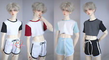 1/4 1/3 Uncle ID BJD Doll Clothes Crop Top Color Block Sports T-shirt 4 Colors