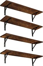 DINZI LVJ Long Wall Shelves, Set of 4, 31.5 Inch (4 Pack), Rustic Brown - Toronto - Canada