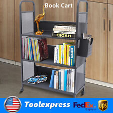 3-Tier Rolling Book Cart Library Newspapers Documents Storage Transport Trolley - Toronto - Canada