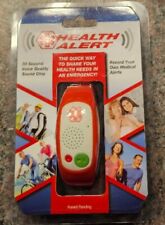 New Health Alert Emergency 30 Second Voice Recorder Silicone Band in Red - Spartanburg - US