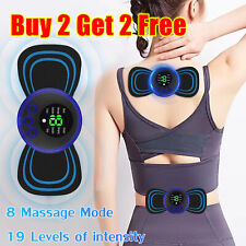 Mini Electric Neck Massager Back Full Body Stimulator Pain Relief Device Health - Walnut - US