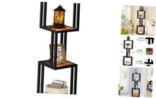 4 -Tier Corner Shelf Stand, 47'' Tall Industrial Corner Rustic Brown-4 Tier - Miami - US