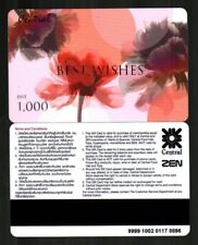 CENTRAL ( Thailand ) Flowers, Best Wishes 2010 Gift Card ( $0 ) V2